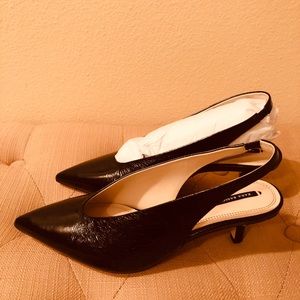 zara slingback BLACK pump size 38, US 7.5